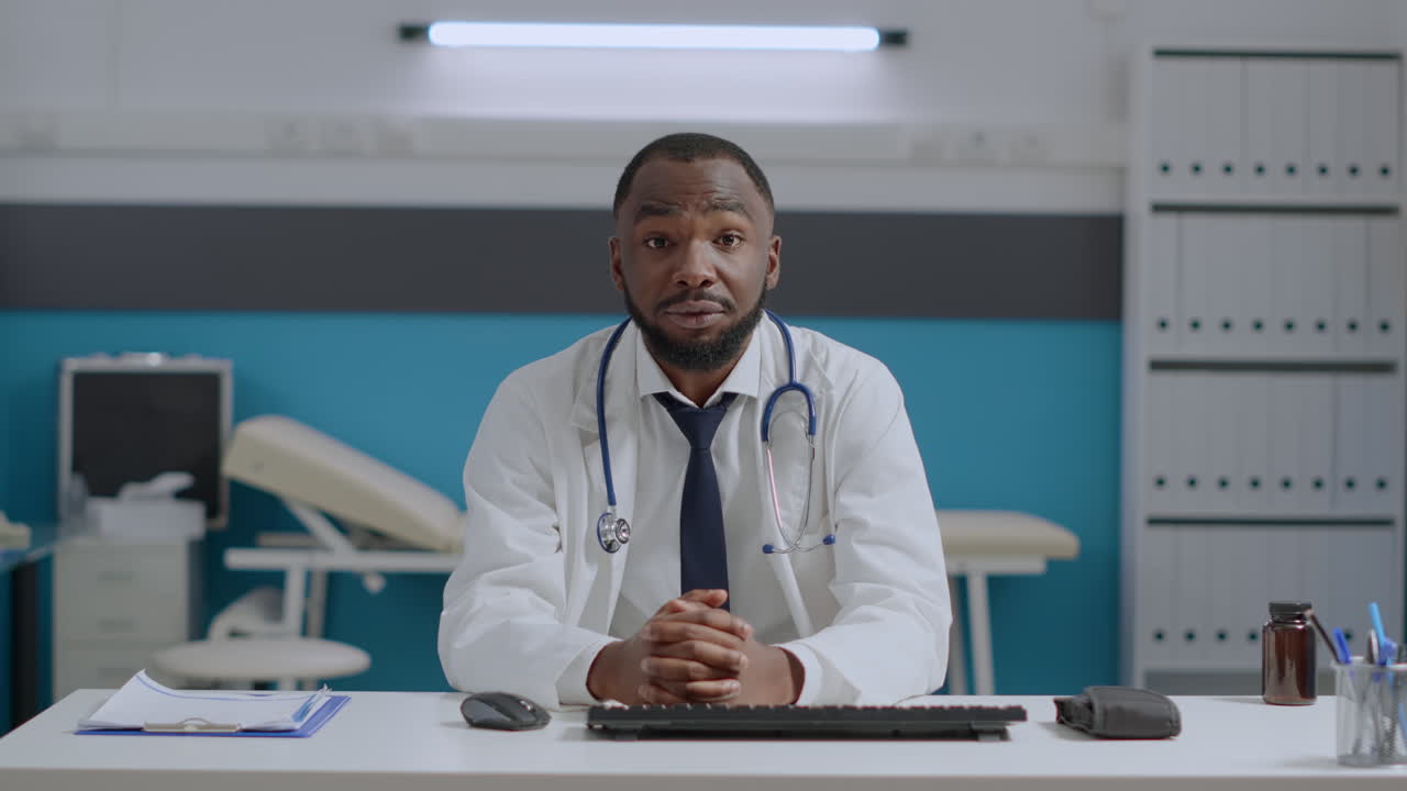 African American Doctor in Clinic