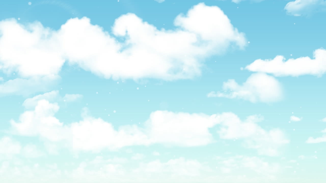 끊임없는 루프에서 빠르게 움직이는 구름의 애니메이션