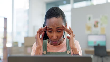 Woman,-headache-and-stress-for-e-commerce