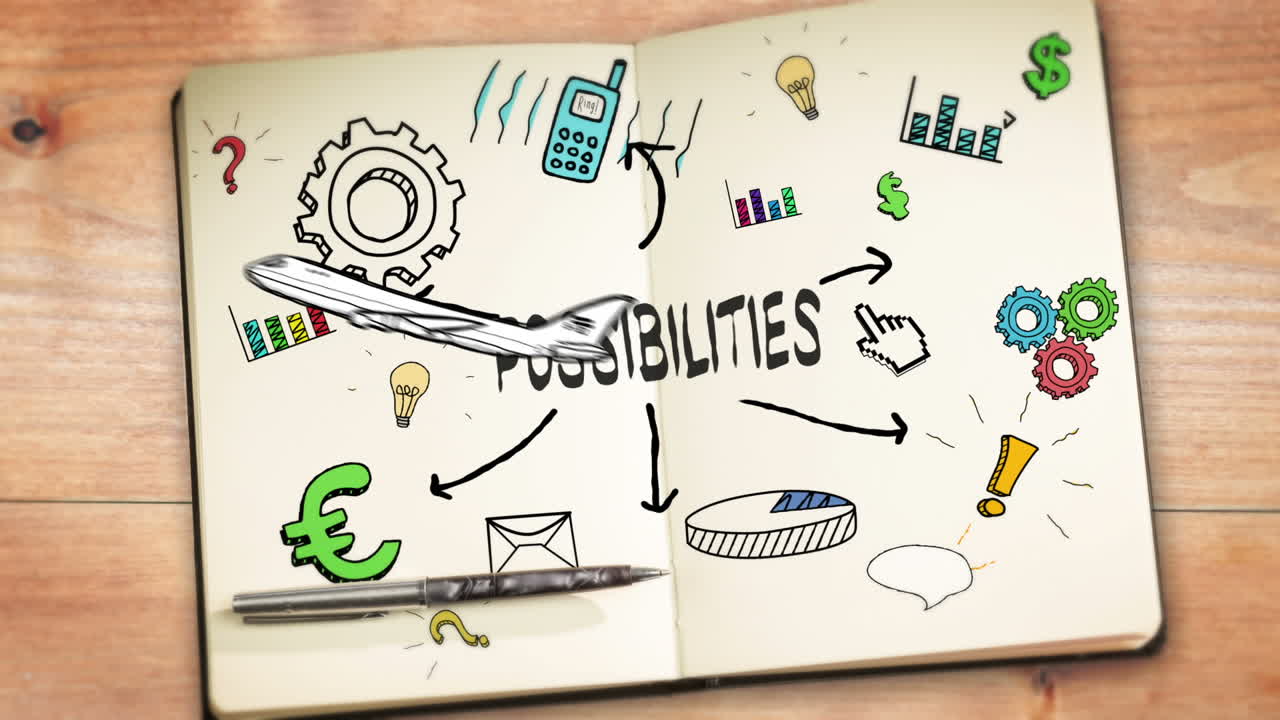 가능성의 디지털 애니메이션 개념