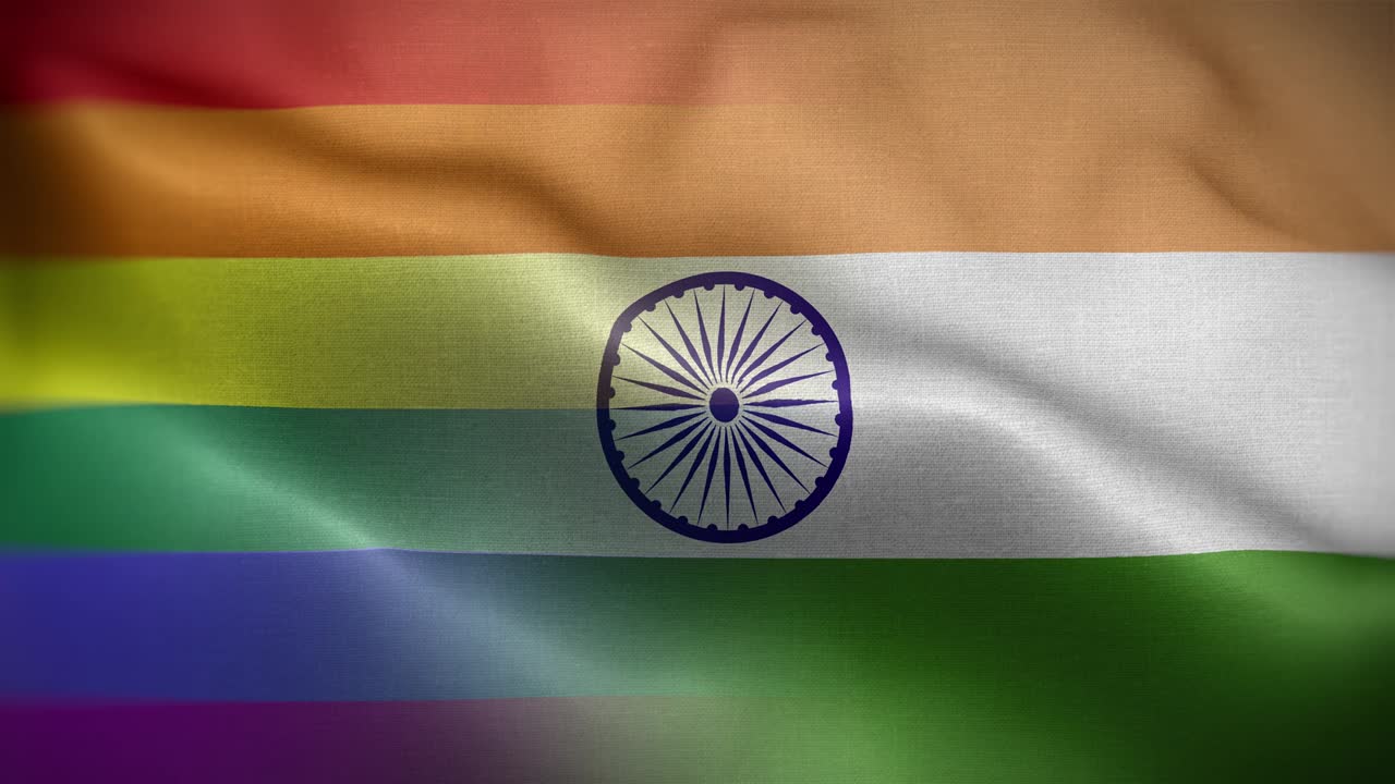 lgtb 인디언 플래그 루프 배경 4k