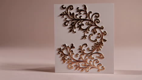 elegant gold floral design invitation card