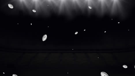 Animation-of-white-rugby-balls-with-fiji-text-at-stadium