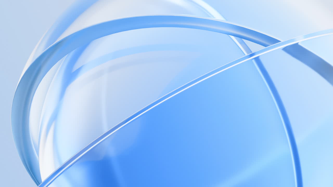 투명한 유리, 그라디언트 색상, 3d 렌더링