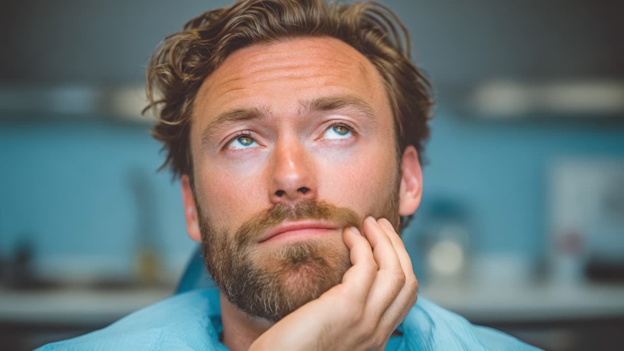 A Contemplative Moment: A Man Pondering Decisions While Seated in a Barber's Chair with a Thoughtful Expression in a Relaxed Environment
