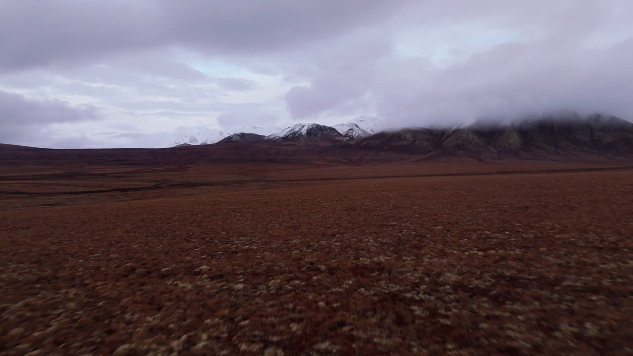 Fall Landscape In Ogilvie Mountains, Yukon, Canada - Drone Shot