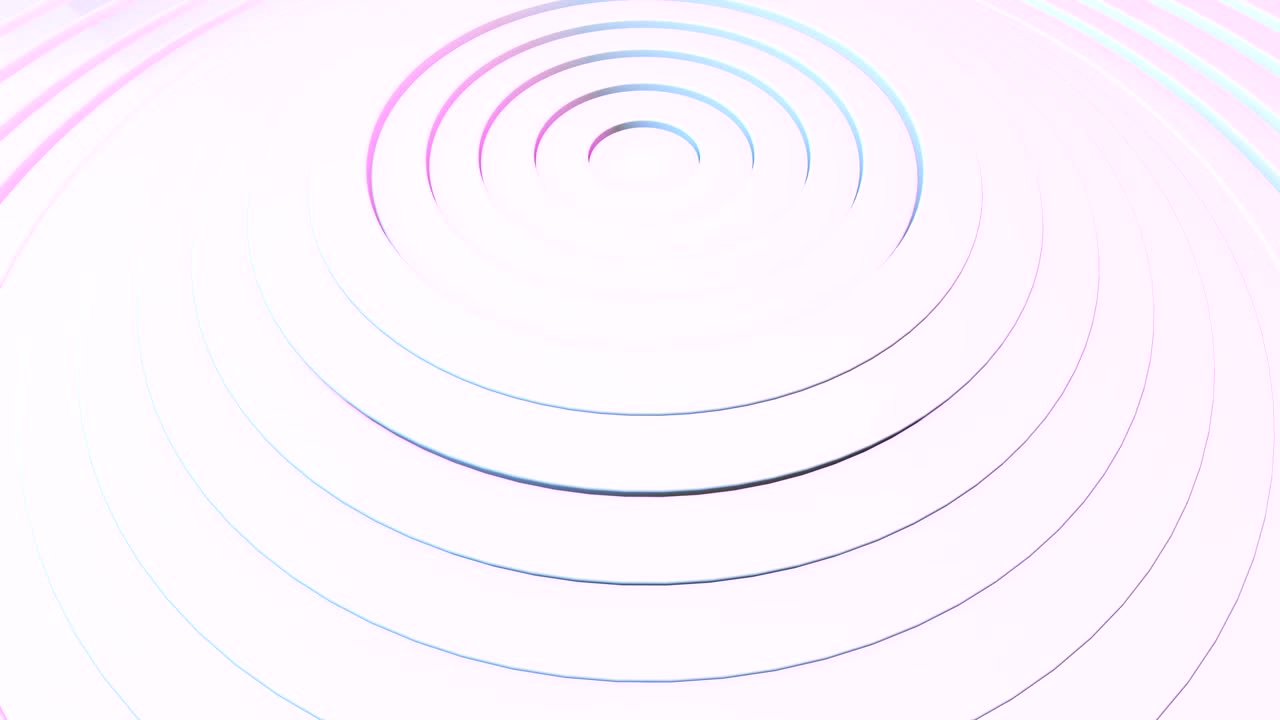 3d circles pattern with blinds effect. White clean rings animation