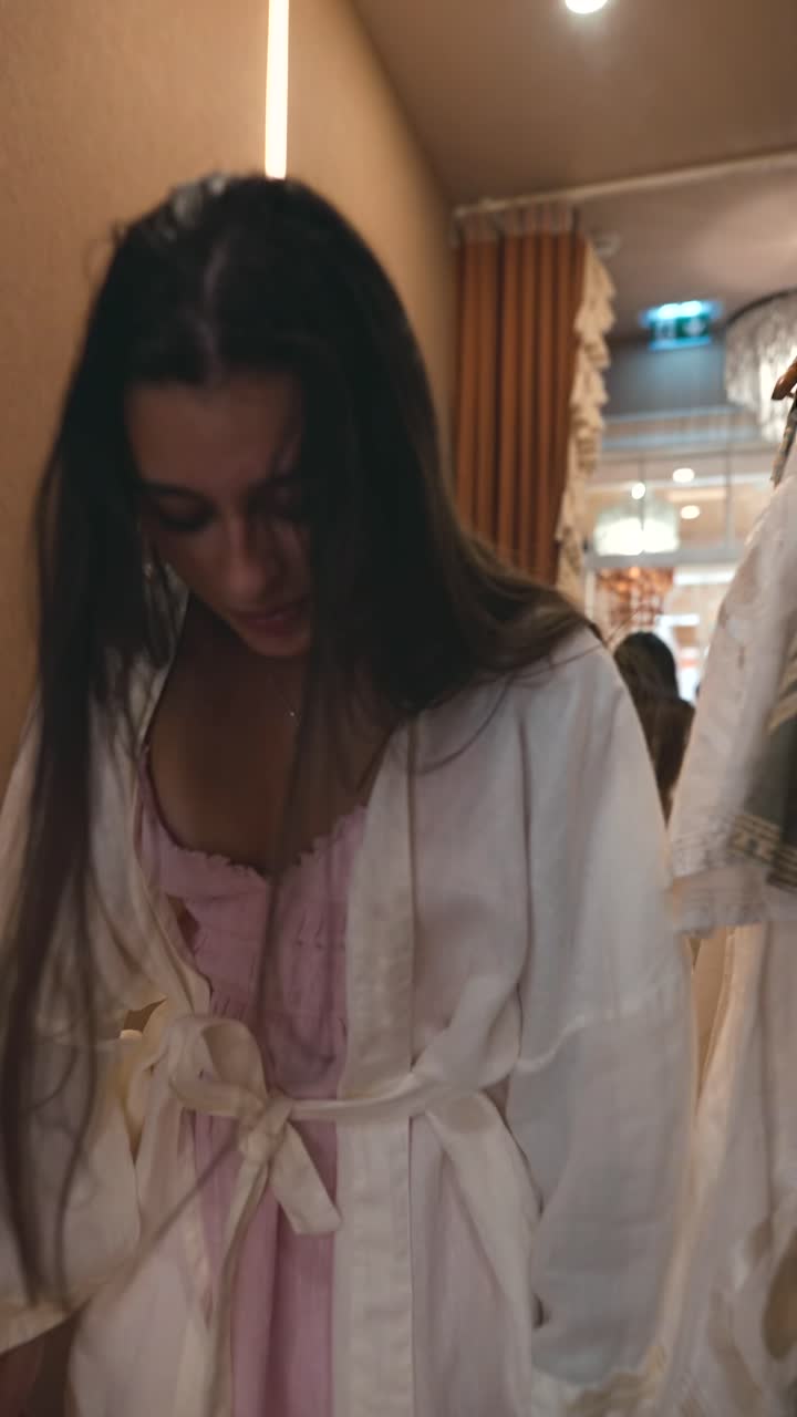 Woman in a dressing room
