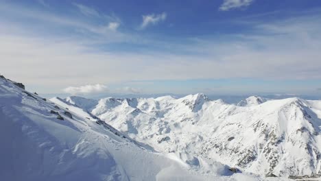 snowy mountain range scenery