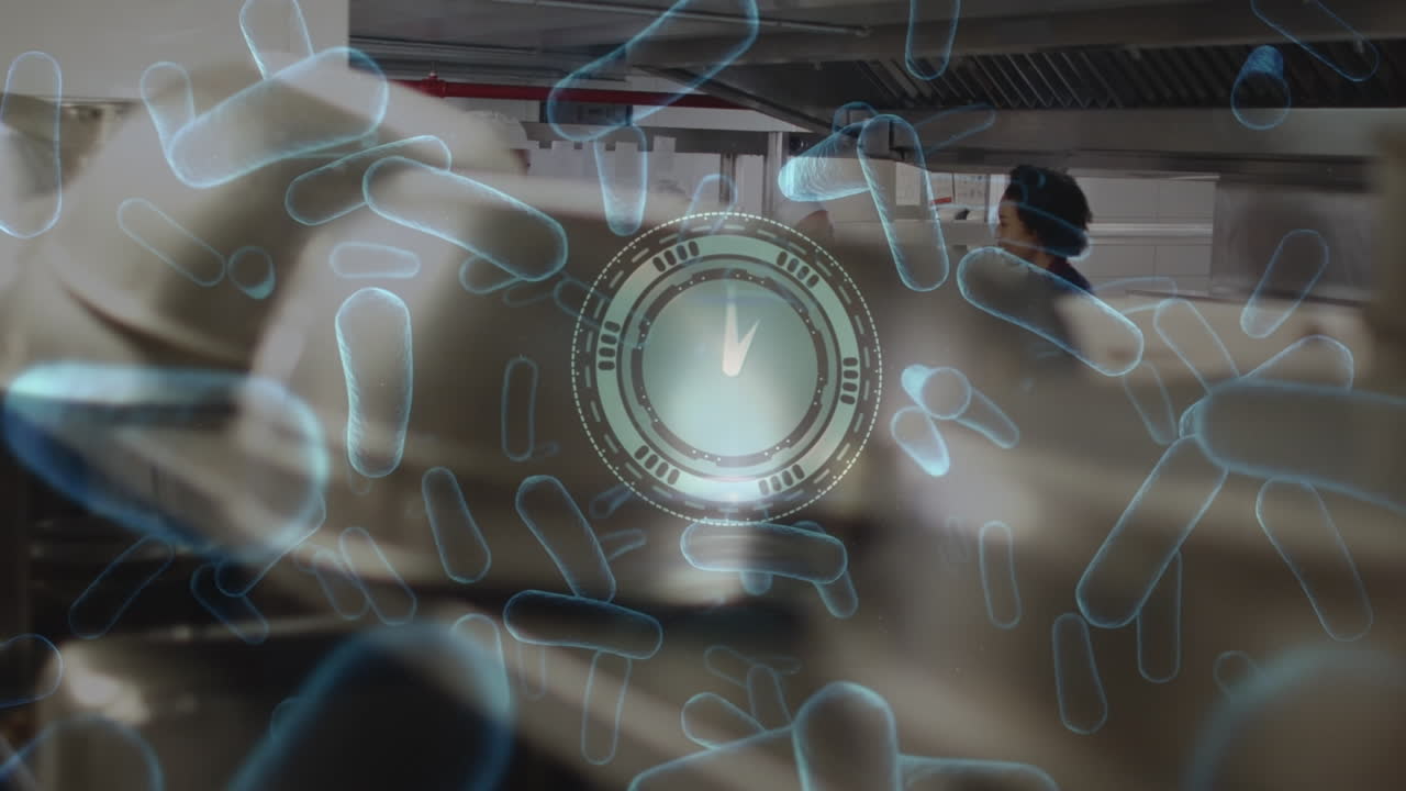 다양한 요리사들이 이야기하는 박테리아 세포의 애니메이션