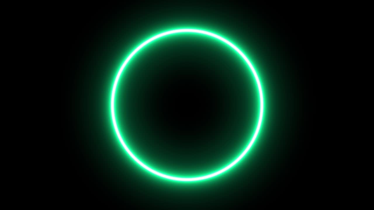 anillo verde brillante animación eléctrica gráficos de movimiento