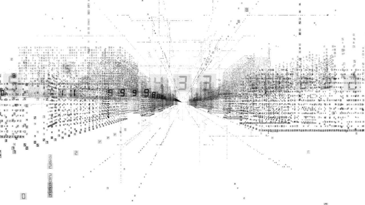 시엄리스 루프 추상 홀로그램 3d 스마트 시티