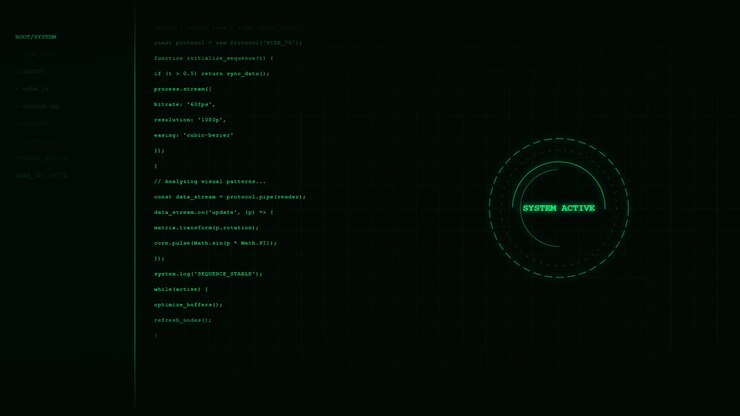 Digital Interface Displaying System Code and Status Updates