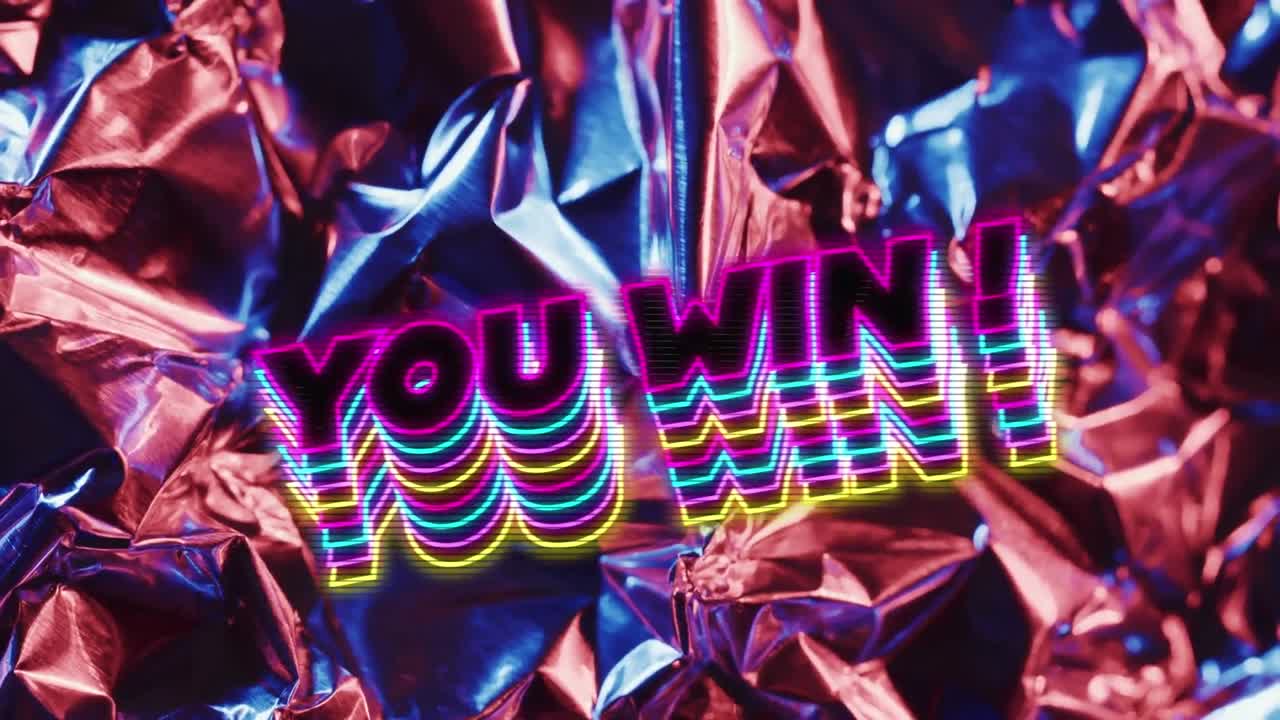 추상적인 패턴의 배경 위에 텍스트를 이기는 애니메이션