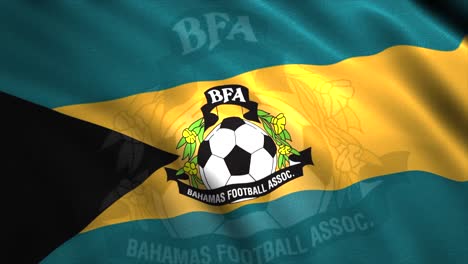 bahamas flag with football association logo
