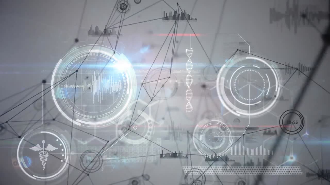 연결 네트워크의 애니메이션과  ⁇ 색 배경의 데이터 처리