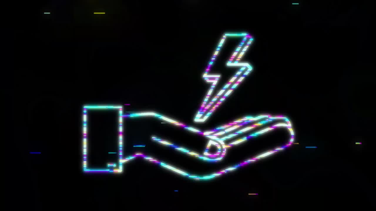 손에 있는 번개, 번개, 불꽃, 번개 타격 전문 지식, 모션 그래픽