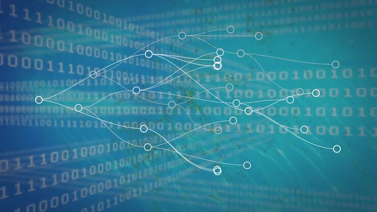 Animation of data processing over shapes