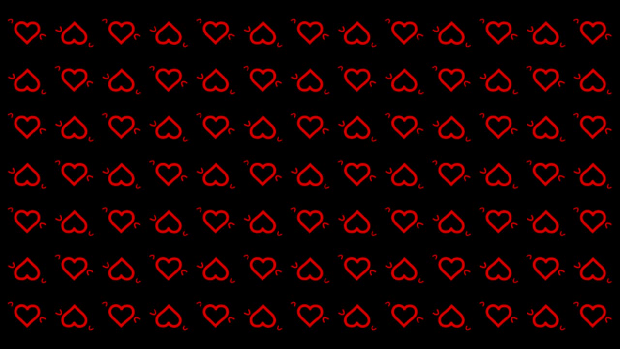 schermo a guida di festa con forme di cuore sfondo astratto