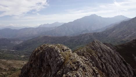 Aerial-of-wild-mountain-scenery-in-Corsica