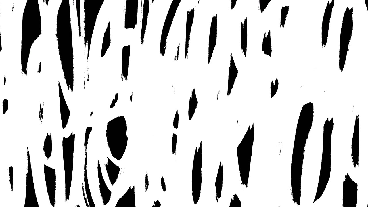 Animazione dinamica di scarabocchi disegnati a mano in bianco e nero.