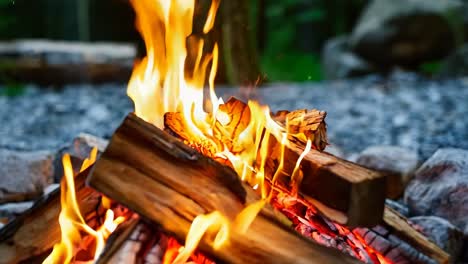 a fire pit with a lot of rocks around it