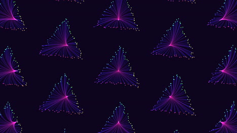 Futuristic-triangles-pattern-with-neon-glitters-and-lines-on-black-gradient