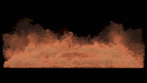 orange and brown smoke simulation