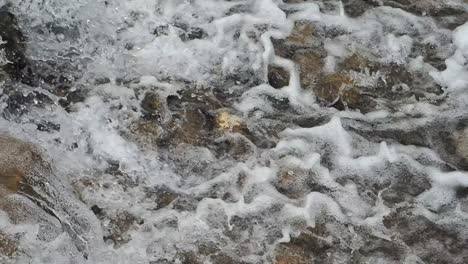 water cascading over rocks