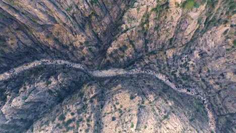 aerial view of a canyon with a river