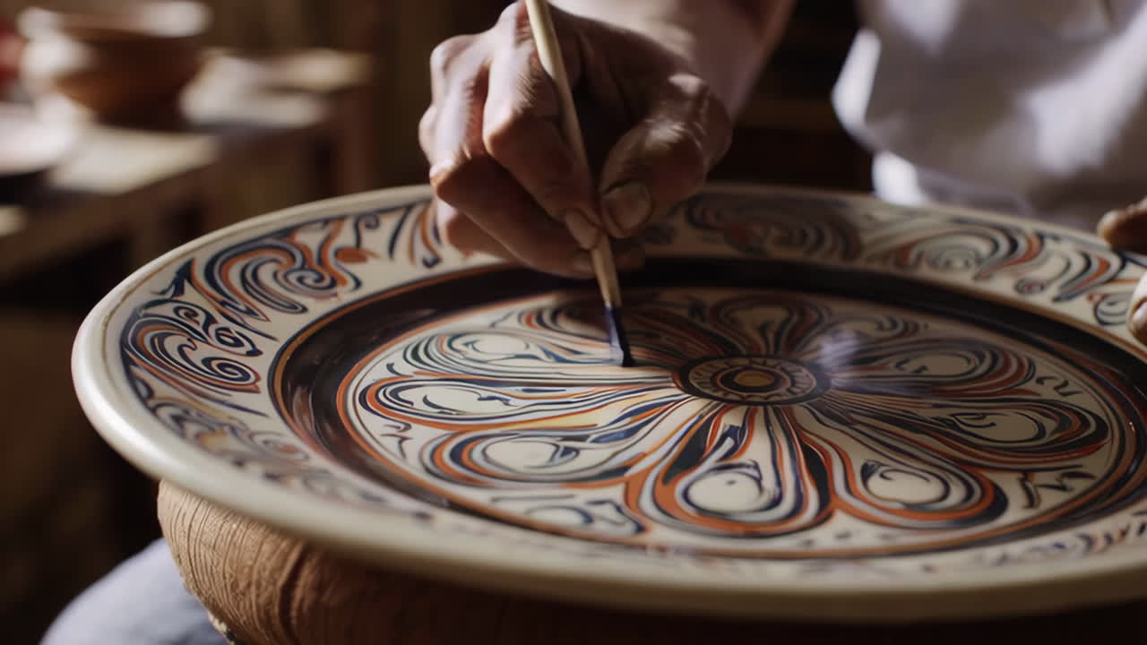 Artisan Potter at Work in a Workshop