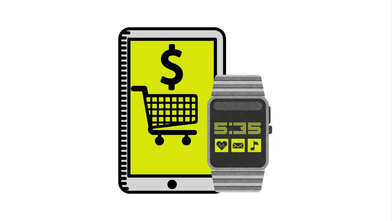 pago móvil y reloj inteligente