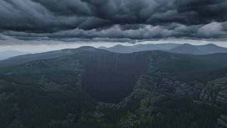 stormy mountain valley