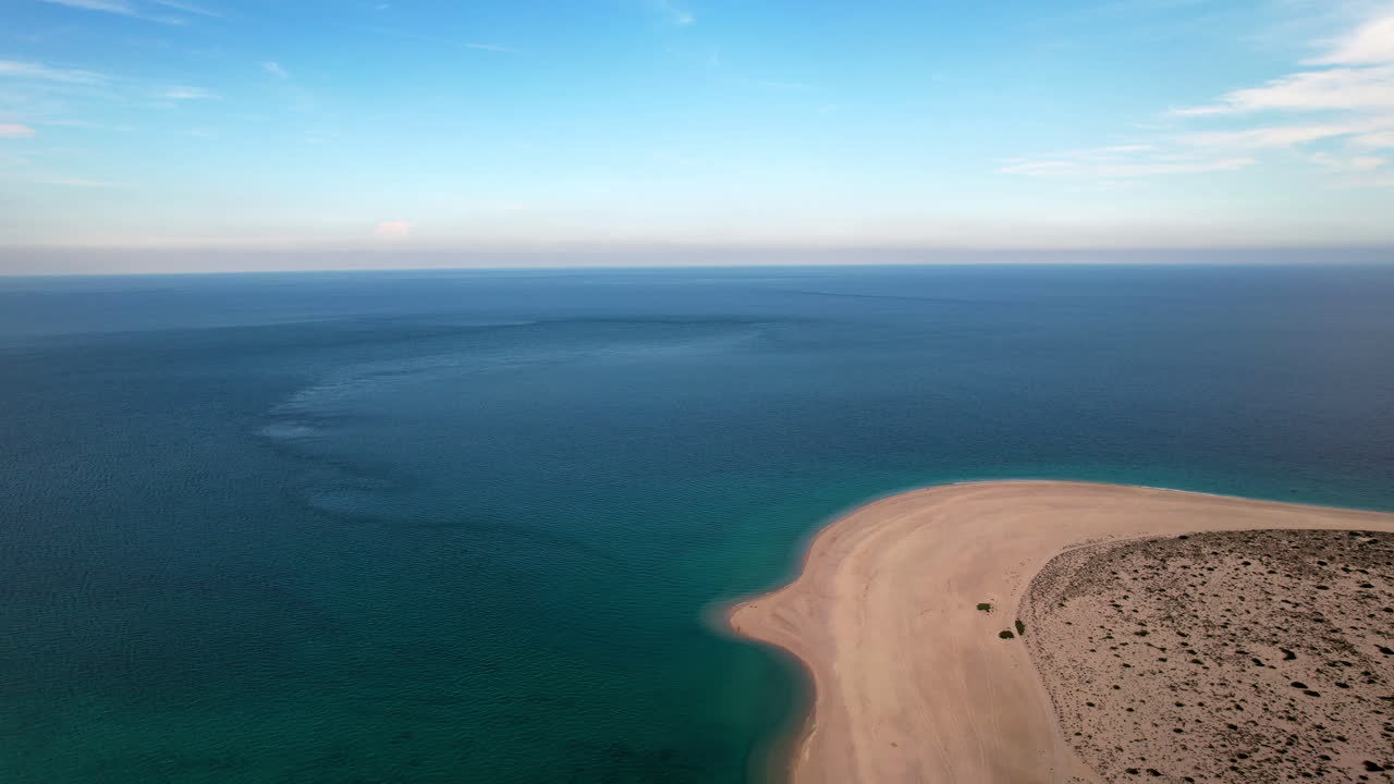 Droneoptagelse af en sandbanke i Baja California Sur, Mexico