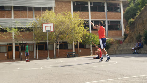 Basketball-player-taking-a-penalty-shot