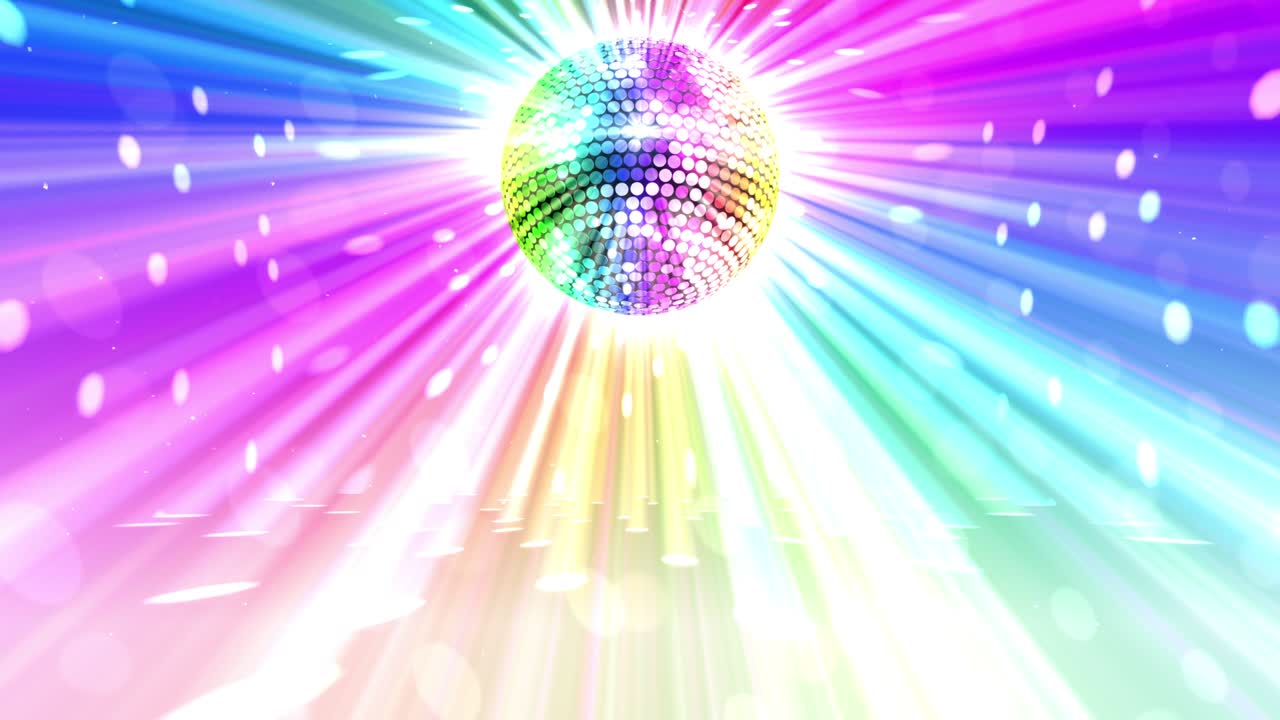 bola de espejo disco luces club de baile fiesta brillo de fondo