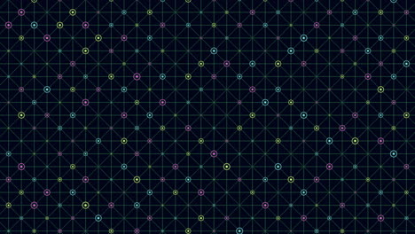 colorful symmetrical geometric pattern on black background