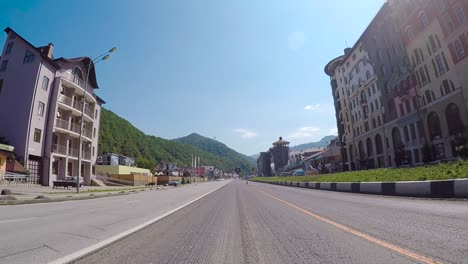 mountain resort road view