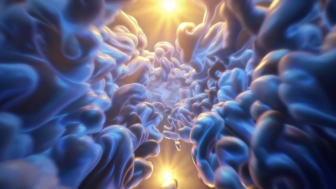 Abstract smoke tunnel