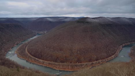 4k time-lapse grandview in new river national park