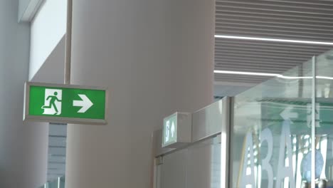 airport emergency exit sign