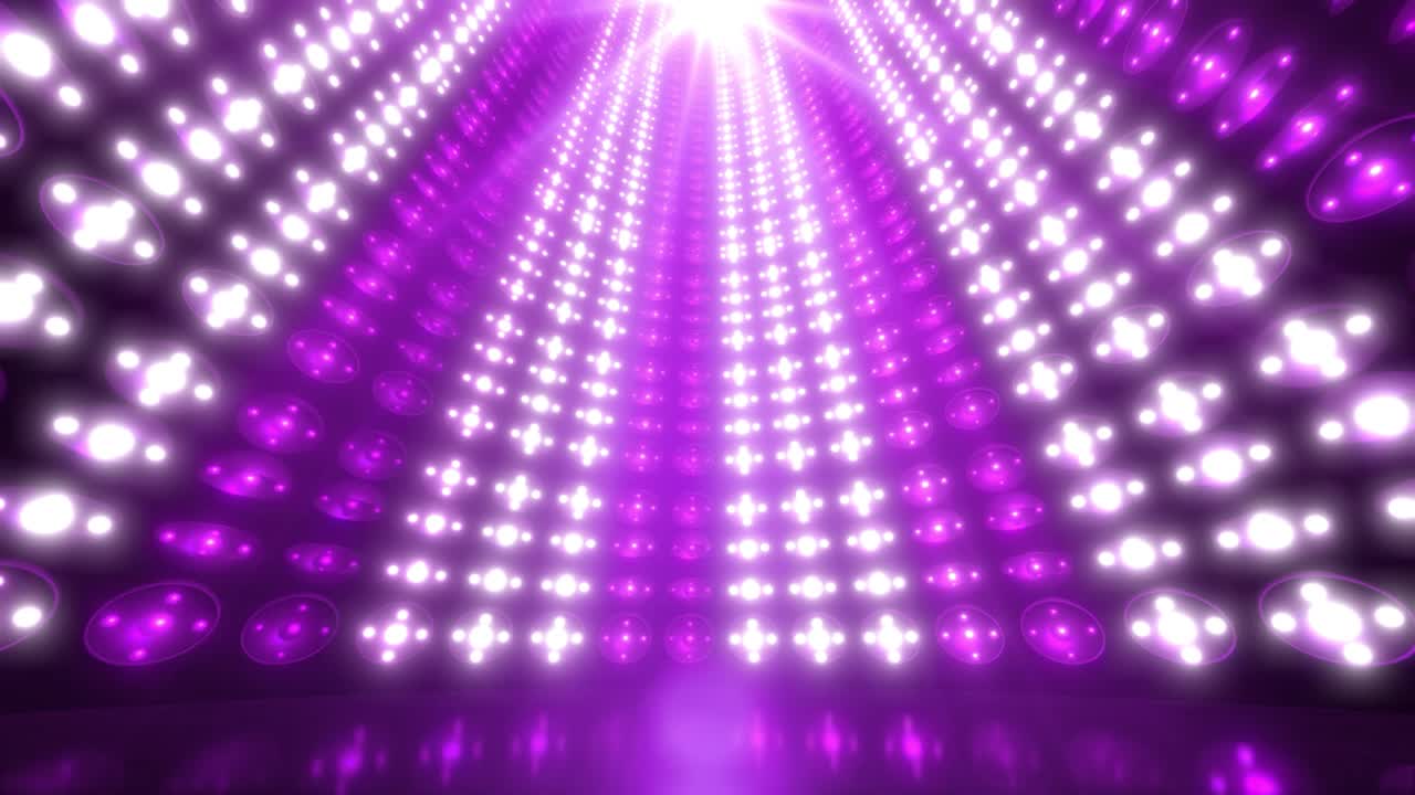 Tunnel di luce scenica viola astratto