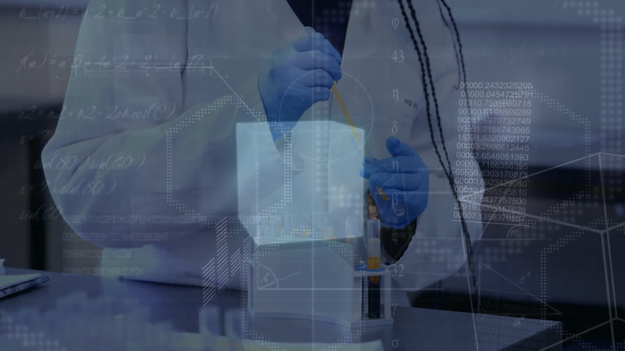 아프리카계 미국인 여성 과학자에 대한 데이터 처리 및 수학 방정식의 애니메이션