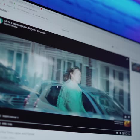 watching video on computer