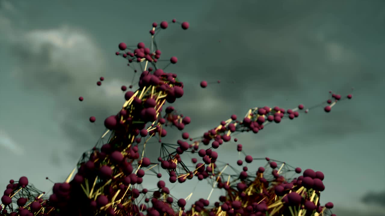 추상적인 분자 연결.