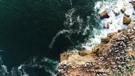 top view of stunning sea cliff