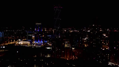 night cityscape aerial view