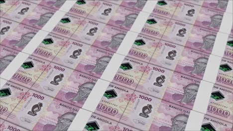 1000 angolan kwanza banknotes printed by a money press