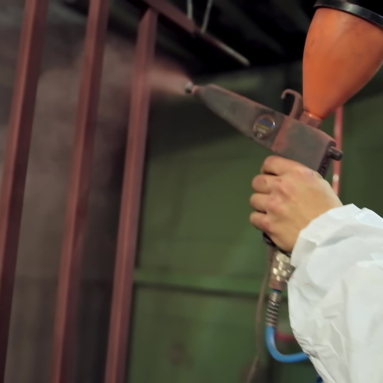 Hand painting steel
