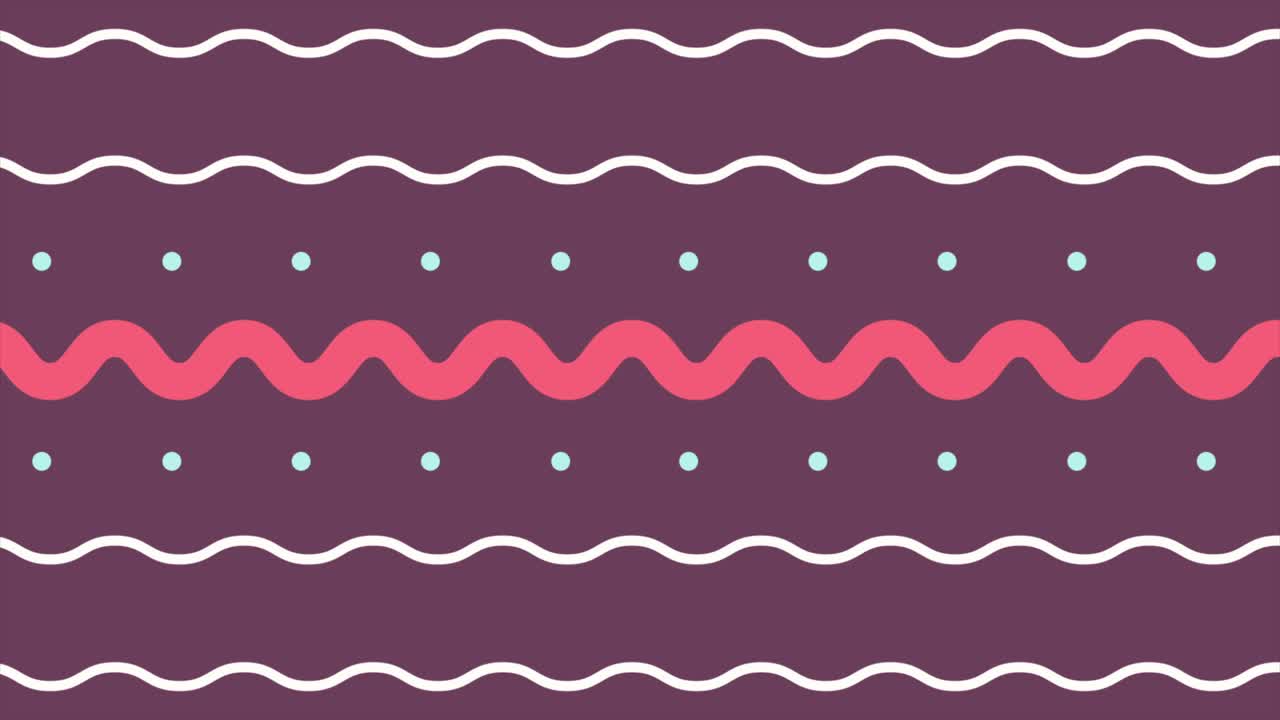 Seamless Looping Animation of Wavy Lines and Dots Pattern